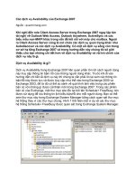 Tài liệu Các dịch vụ Availability của Exchange 2007 docx