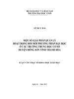 Một số giải pháp quản lý hoạt động đổi mới phương pháp dạy học ở các trường trung học cơ sở huyện đông sơn tỉnh thanh hóa luận văn thạc sĩ khoa học giáo dục 