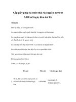 Tài liệu Cấp giấy phép xả nước thải vào nguồn nước từ 5.000 m3/ngày đêm trở lên docx