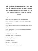 Tài liệu Đăng ký trại nuôi sinh sản, trại nuôi sinh trưởng, cơ sở trồng cấy nhân tạo các loài động vật, thực vật hoang dã nguy cấp, quý, hiếm theo quy định của pháp luật Việt Nam, không quy định tại các Phụ lục của Công ước CITES ppt