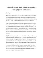 Tài liệu Tài trợ vốn dài hạn từ các quỹ đầu tư mạo hiểm – kinh nghiệm của Intel Capital pdf
