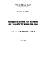 Nghi lộc trong phong trào đấu tranh giải phóng dân tộc thời kỳ 1885 1945 