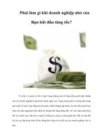 Tài liệu Phải làm gì khi doanh nghiệp nhỏ của Bạn bắt đầu tăng tốc? docx