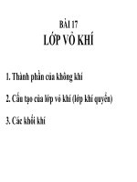 Tài liệu Tiết 21: Lớp vỏ khí