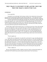 Thực trạng và giải pháp vấn đề lạm thu ,thất thu thuế thu nhập cá nhân ở việt nam 