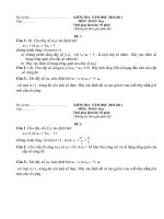 Bài soạn Hai đề kiểm tra về dãy số