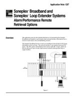 Tài liệu Soneplex Broadband and Soneplex Loop Extender Systems Alarm/Performance Remote Retrieval Options pdf