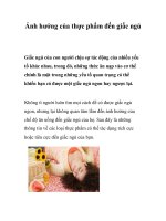 Tài liệu Ảnh hưởng của thực phẩm đến giấc ngủ pptx