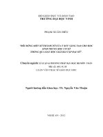 Bồi dưỡng một số thành tố của tư duy sáng tạo cho học sinh trung học cơ sở thông qua dạy học giải bài tập đại số luận văn thạc sỹ toán học 