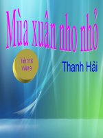 Bài giảng Tiết 116 ngữ văn 9-Mùa xuân nho nhỏ