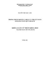 Phương pháp monte carlo và thuật toán giải bài toán quy hoạch luận văn tốt nghiệp đại học 