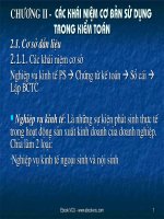 Các khái niệm cơ bản sử dụng trong kiểm toán