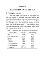 Tài liệu Khai thác sữa -Năng suất - chất lượng - vệ sinh -Chương 3 docx