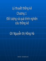 Đối tượng và quá trình nghiên cứu thống kê 