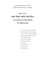 TIỂU LUẬN độc học môi TRƯỜNG câu chuyện của times beach về ô nhiễm dioxin 