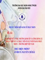 Slide quan hệ giữa tăng trưởng kinh tế và công bằng xã hội  lý thuyết và thực tiễn ở các nước đang phát triển   trường hợp việt nam 