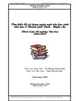 Tìm hiểu lỗi sử dụng ngôn ngữ của học sinh tiểu học ở thành phố vinh 