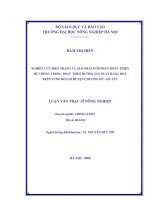 Nghiên cứu hiện trạng và giải pháp góp phần hoàn thiện hệ thống trồng trọt theo hướng sản xuất hàng hóa trên vùng đồi gò huyện chương mỹ hà tây 
