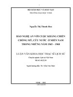 Báo nghệ an với cuộc kháng chiến chống mỹ, cứu nước ở miền nam trong những năm 1965   1968 luận văn thạc sĩ lịch sử 