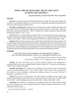 Tài liệu Những tiến bộ trong điều trị teo thực quản tại bệnh viện Nhi Đồng 1 pptx