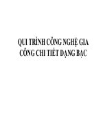 Quy trình công nghệ Gia công bạc