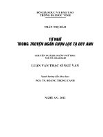 Từ ngữ trong truyện ngắn chọn lọc tạ duy anh 