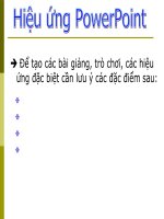 Gián án Tạo hiệu ứng powerpoint