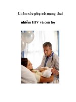 Tài liệu Chăm sóc phụ nữ mang thai nhiễm HIV và con họ doc