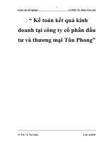 213 kế toán kết quả kinh doanh tại công ty cổ phần đầu tư và thương mại tân phong 