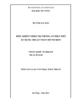 Điều khiển nhiệt độ trong lò điện trở sử dụng thuật toán mờ nơ ron 