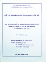 Vận tải đường biển và đường hàng không quốc tế những nội dung cơ bản về trách nhiệm của người chuyên chở 