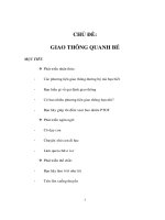 Tài liệu CHỦ ĐỀ: GIAO THÔNG QUANH BÉ MỤC TIÊU ppt