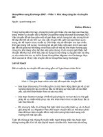 Tài liệu GroupWise sang Exchange 2007 – Phần 1: Khả năng cộng tác và chuyển đổi doc