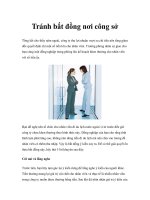 Tài liệu Tránh bất đồng nơi công sở doc