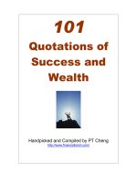 Tài liệu 101 Quotations of Success and Wealth doc