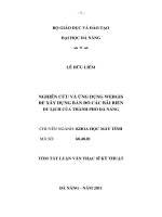 Nghiên cứu và ứng dụng webgis để xây dựng bản đồ các bãi biển du lịch của thành phố đà nẵng 