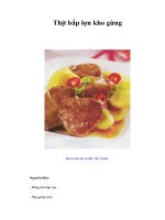Tài liệu Thịt bắp lợn kho gừng pdf