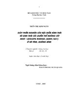 Góp phần nghiên cứu đặc điểm hình thái các quần thể nhông cát rivơ   leiolepis reevessii (gray, 1831) ở hà tĩnh, quảng bình 