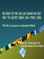 Slide sự QUÁ tự TIN, sự lạc QUAN và các yếu tố QUYẾT ĐỊNH cấu TRÚC vốn 