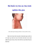 Tài liệu Bài thuốc trị rôm sảy theo kinh nghiệm dân gian pptx