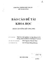 Thiết kế, thử nghiệm và ứng dụng các hệ thông minh lai (hybric intelligent system) 
