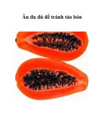 Tài liệu Ăn đu đủ để tránh táo bón ppt