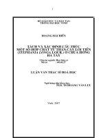 Tách và xác định cấu trúc một số hợp chất từ thân cây lõi tiền (stephania longa lour ) ở chùa hương hà tây 