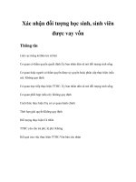 Tài liệu Xác nhận đối tượng học sinh, sinh viên được vay vốn doc