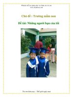 Tài liệu Chủ đề : Trường mầm non - Đề tài: Những người bạn của tôi pdf