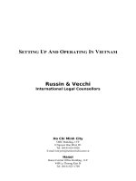 Tài liệu Setting up and operation in Vietnam doc