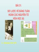 Tài liệu Bài 31: Sơ lược bảng HTTH (T2)