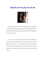 Tài liệu Khuyến cáo cho phụ nữ yếu tim pptx