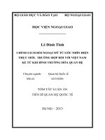 Chính sách đối ngoại mỹ từ góc nhìn hiện thực mới trường hợp đối với việt nam kể từ khi bình thường hóa quan hệ 