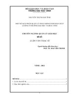 Một số giải pháp quản lý hoạt động đảm bảo chất lượng ở trường đại học y khoa vinh luận văn thạc sĩ khoa học giáo dục 